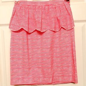 Lilly Pulitzer Pink Gingham Pencil Skirt - Size 2